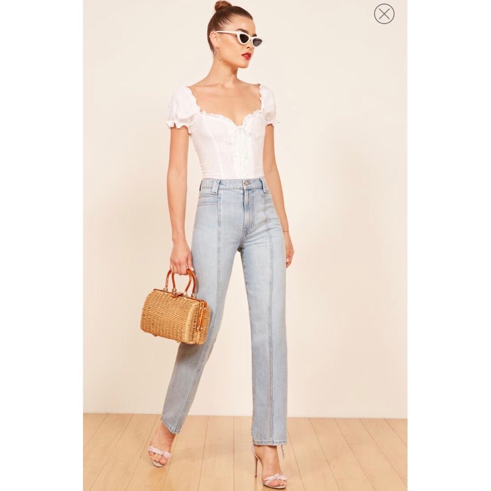Reformation 70’s jeans (Color: Skye)